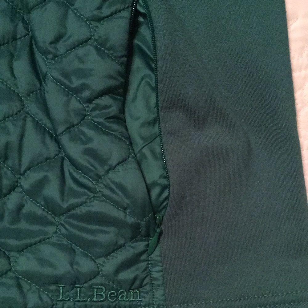 LL Bean quilted jacket with fleece sides - Picture 4 of 10